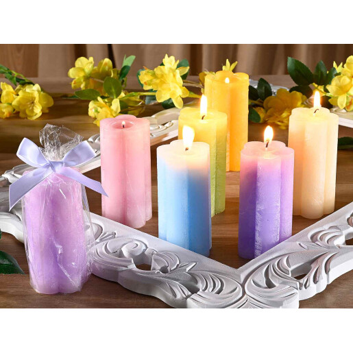 Lumanare ambientala ceara galbena Ø 4,5 cm x 10 H