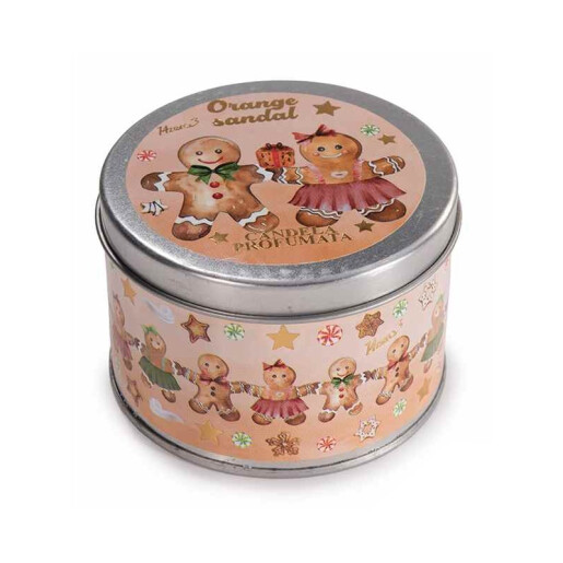 Set 3 candele Craciun parfumate Ø 7,5 cm x 5 H