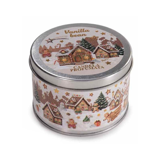 Set 3 candele Craciun parfumate Ø 7,5 cm x 5 H