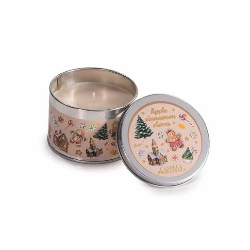 Set 3 candele Craciun parfumate Ø 7,5 cm x 5 H