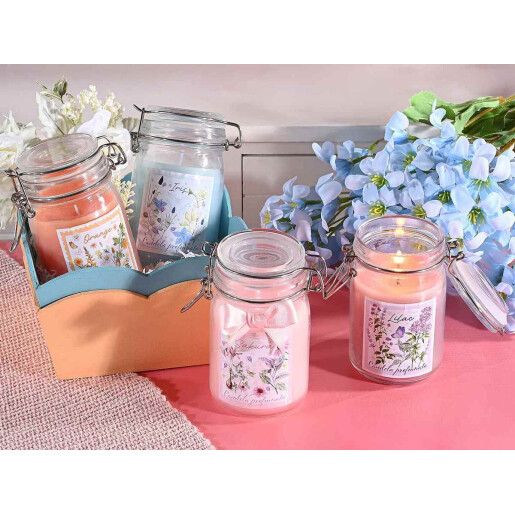 Set 4 lumanari parfumate in borcan Ø 7 cm x 11,5 H