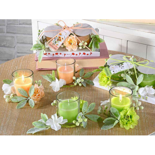 Set 4 lumanari parfumate Ø 10 cm x 6,5 H