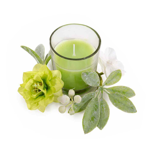 Set cadou, 2 lumanari parfumate aroma Gardenia, 2 mini coronite 19 x 10,5 x 7 H