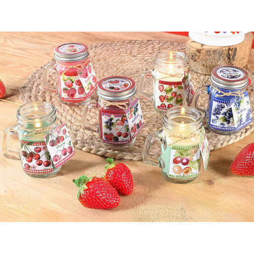 Set 6 lumanari parfumate, in borcan cm 7 x 5 x 8,5 H