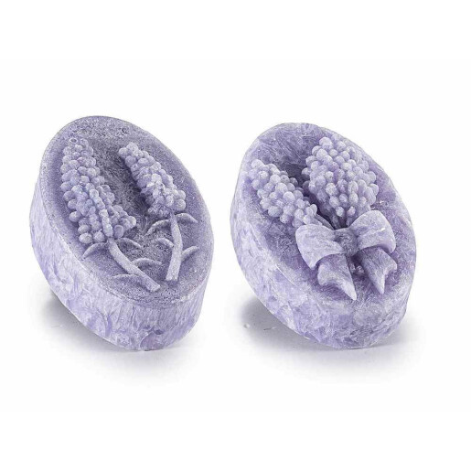 Set 2 flori ceara parfumata, razatoare in cutie cadou, aroma Lavanda 8.5 x 8,5 x 4 H
