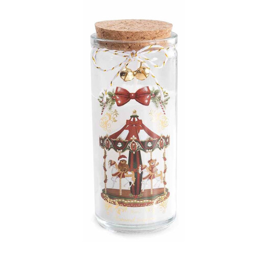 Lumanare parfumata Craciun aroma Caramel si Popcorn Ø 6 cm x 14,5 H