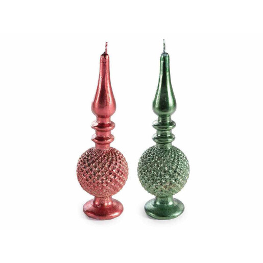 Set 2 lumanari Craciun Ø 6,5 cm x 19,5 H