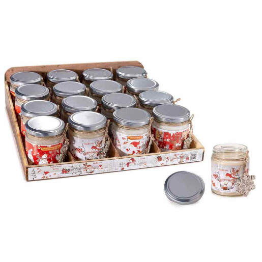 Set 4 lumanari parfumate aroma Iarna Ø 6,5 cm x 8 H