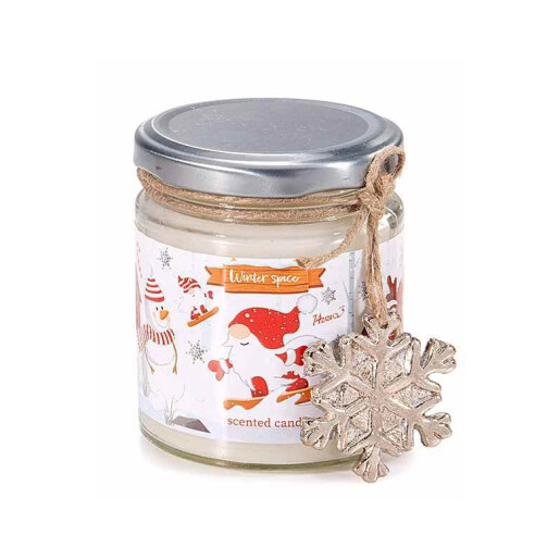Set 4 lumanari parfumate aroma Iarna Ø 6,5 cm x 8 H