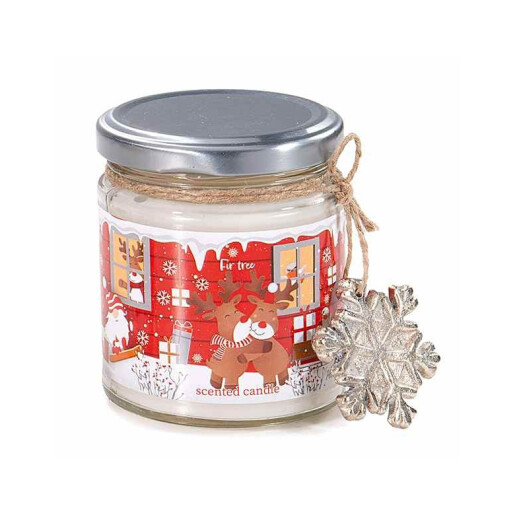 Set 4 lumanari parfumate aroma Iarna Ø 6,5 cm x 8 H