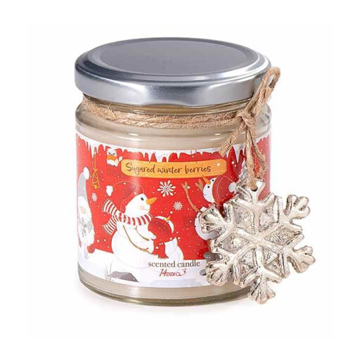 Set 4 lumanari parfumate aroma Iarna Ø 6,5 cm x 8 H