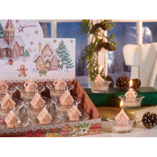 Set 3 candele Craciun Ø 6,5 x 5 H
