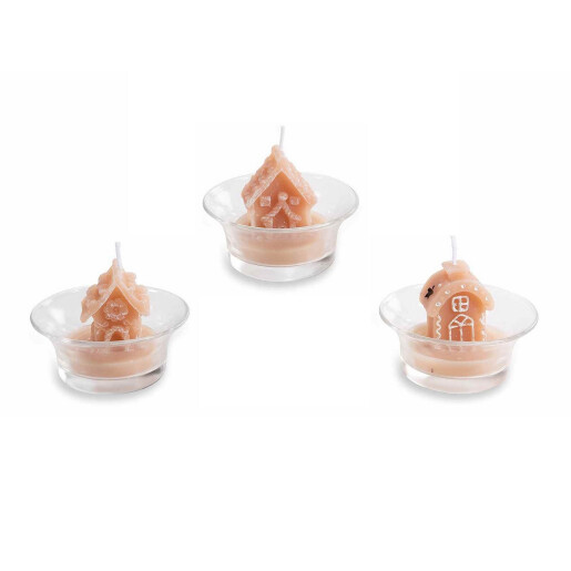 Set 3 candele Craciun Ø 6,5 x 5 H