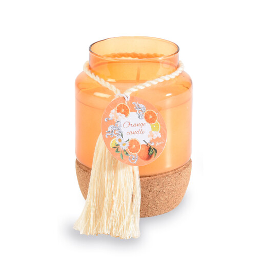 Lumanare parfumata in borcan aroma Portocala  Ø 6,5 cm x 9,5 H