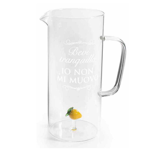 Set 2 carafe servire sticla multicolora Lamaie cm 15,5 x 10 x 22,5 H, 1.5 L