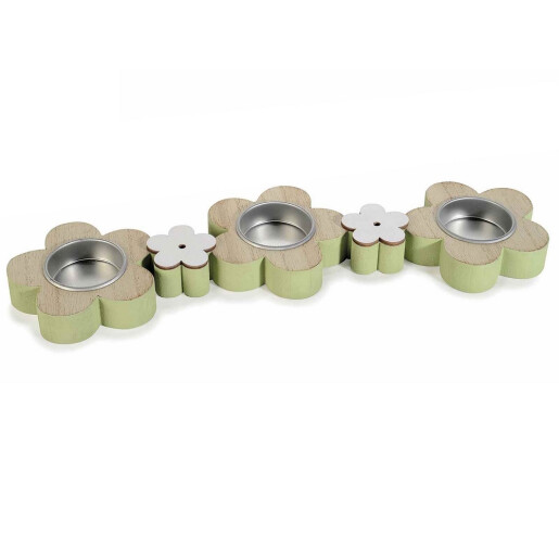 Set 2 suporturi lumanari lemn multicolor 31x8.5x2 cm