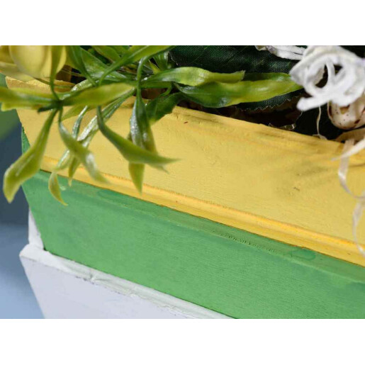 Cos lemn verde 31,5 x 12 x 8,5 H