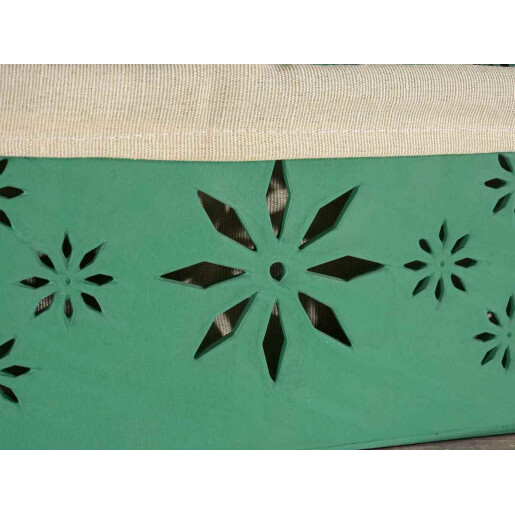 Set 3 cosuri decorative Craciun lemn verde 30x23x12 cm, 25x20x10 cm, 20x16.5x8 cm
