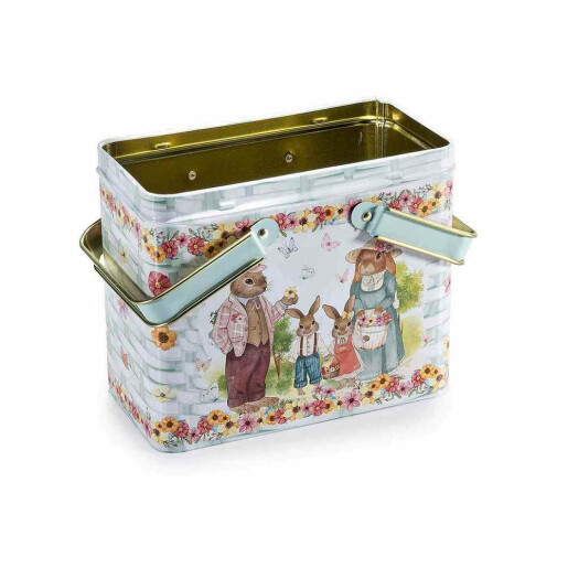 Set 3 cutii Paste metal multicolor 15x8x16 H