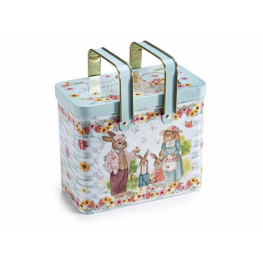 Set 3 cutii Paste metal multicolor 15x8x16 H