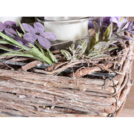 Suport lumanari Lavanda 32x12x8 cm