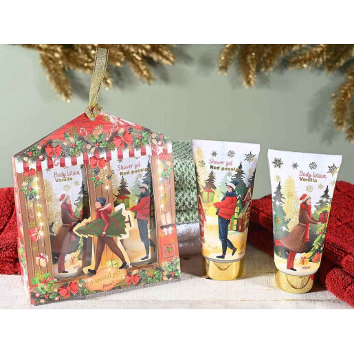 Set cosmetice cadou Christmas Market 14x4.5x17  cm