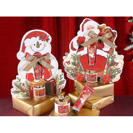Set cadouri Craciun 2 creme picioare 2 creme maini 19x5x23 cm