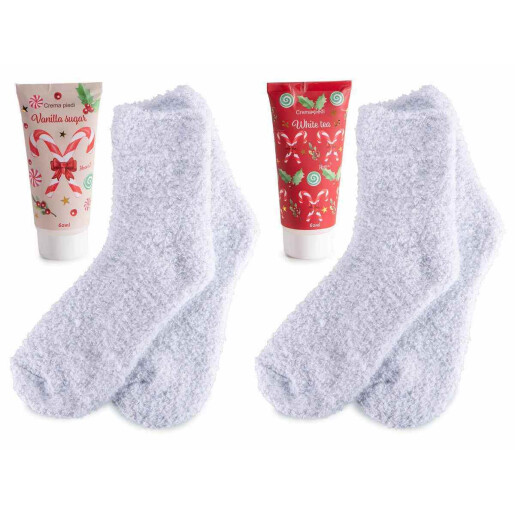 Set 2 creme picioare parfumate 2 perechi sosete cadou Craciun Winter cm 7 x 7 x 20 H, 60 ml