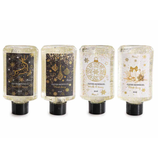 Set 4 geluri dus, cadou Craciun cm 9 x 3 x 15 H, 60 ml