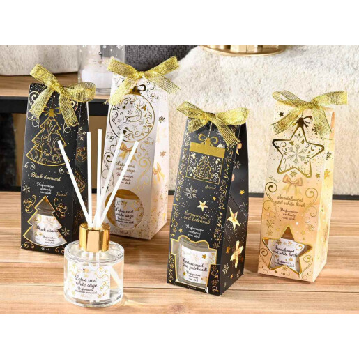Set 4 parfumuri ambientale aroma Craciun Elegante 5x5x15 cm