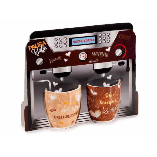 Set 8 cani ceramica multicolora Ø 5,5 cm x 6 H, 70 ml