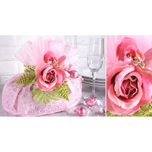 Set 2 flori artificiale Trandafiri si Feriga 35 cm