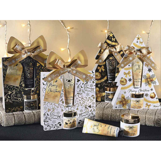 Set cadouri Craciun 4 creme picioare 4 creme maini 14x5x21 cm