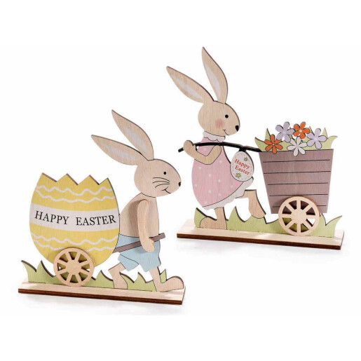 Set 2 decoratiuni Paste lemn 16.5x4x18 cm