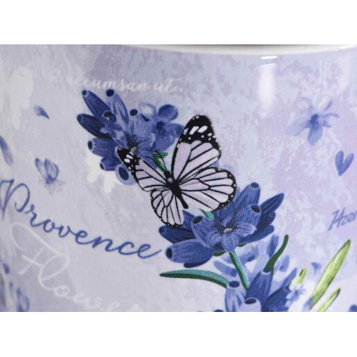 Set 4 borcane ceramica multicolora Lavanda 10.5x13.5 cm