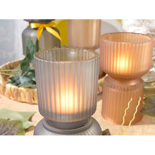Set 4 candele sticla 10.5x17.5 cm