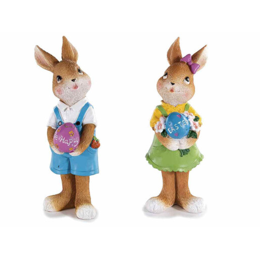 Set 2 figurine Iepurasi Paste 6.5x8x16.5 cm