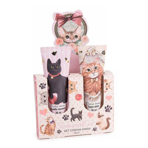 Set 2 creme maini, 1 pila unghii aroma Vanilie si Caramel, Bomboane 10 x 3 x 16 H, 2 x 30 ml