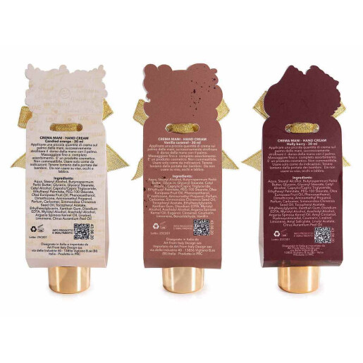 Set 3 creme maini cadou Craciun cm 5 x 4 x 15 H, 30 ml