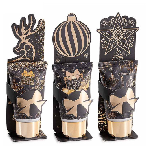 Set 3 creme maini aroma Craciun in cutie cadou II cm 5 x 3 x 14 H, 25 ml
