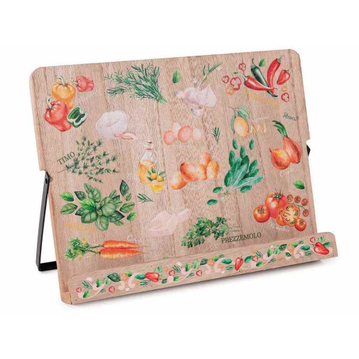 Suport carte lemn multicolor cm 28 x 4,5 x 21,5 H