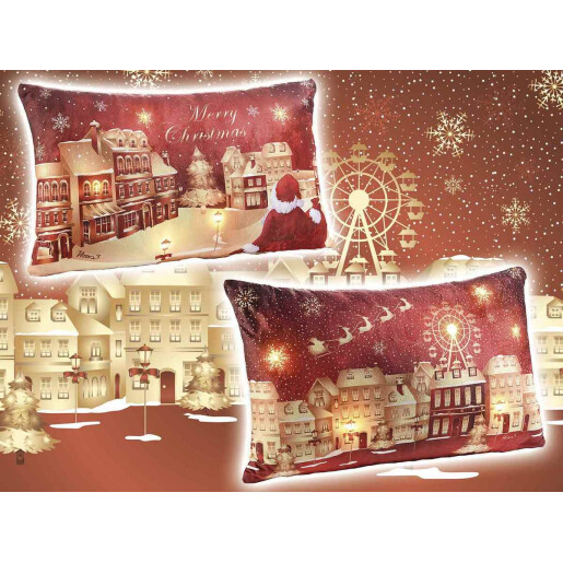Set 2 perne Craciun cu led 48x29.5 cm