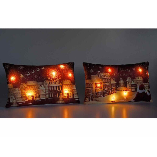 Set 2 perne Craciun cu led 48x29.5 cm