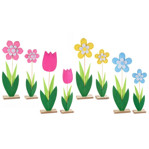 Set 8 flori artificiale 10.5x5x37 cm, 8x5x28.5 cm
