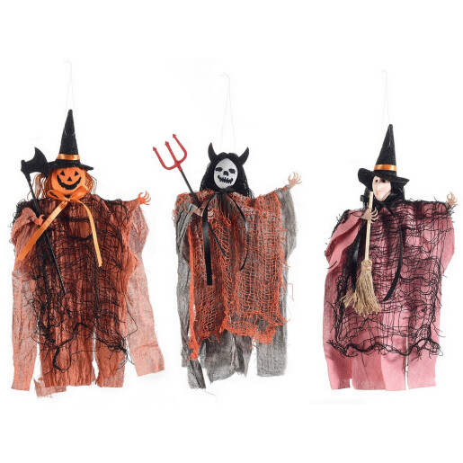 Set 2 figurine Halloween Fantome multicolore cm 15 x 32 H
