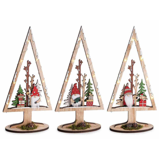 Set 3 decoratiuni Craciun cu led cm 14,5 x 6 x 30 H