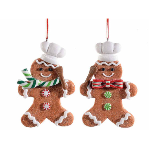 Set 2 ornamente brad Turta Dulce polirasina 8x12 cm