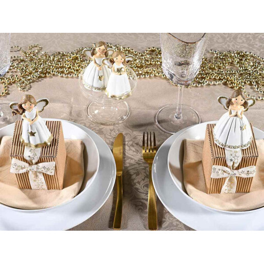 Set 4 figurine Ingeri polirasina multicolora cm 6 x 5,5 x 9 H
