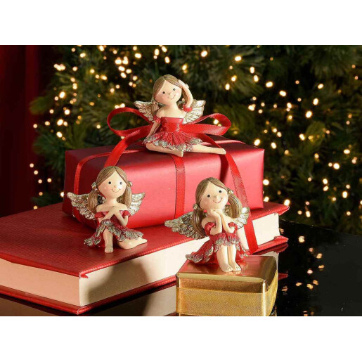 Set 3 figurine Ingeri polirasina multicolora cm 5 x 4,5 x 5 H