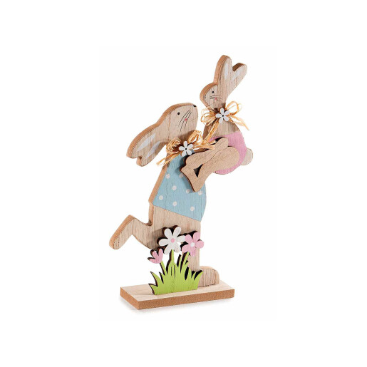 Set 2 figurine Iepurasi Paste lemn 15x4x24 cm